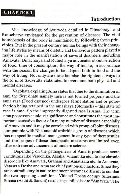 Arthritis: Ayurvedic Perspective